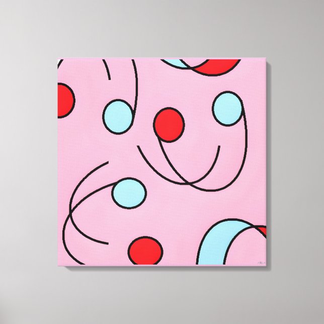 Memphis Design Drupes Canvas Print (Front)