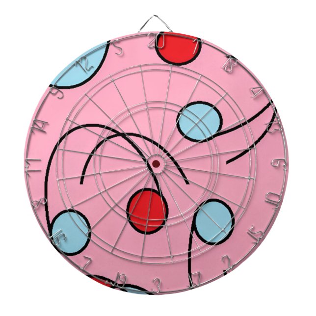 Memphis Design Drupes Dart Board (Front)