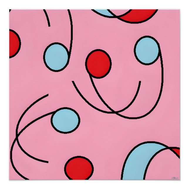 Memphis Design Drupes Poster (Front)