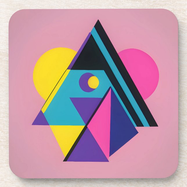 Memphis Design Dwelling Beverage Coaster (Front)