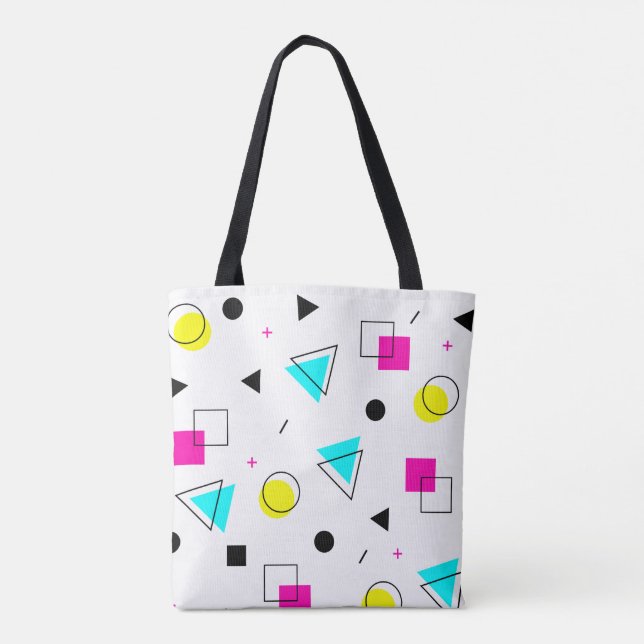 Memphis Design Tote Bag (Back)