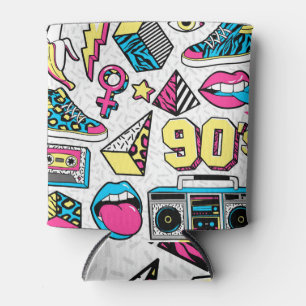 Memphis Fashion: 80s-90s Badge Mix. Can Cooler