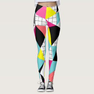 Memphis, geometric shapes leggings