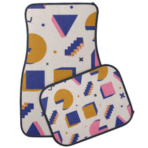 Memphis Geometry: 90s Fashion Seamless Car Floor Mat