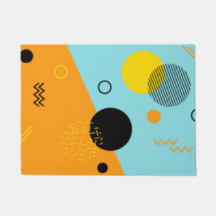Memphis, hipster, trendy, cool illustration art doormat