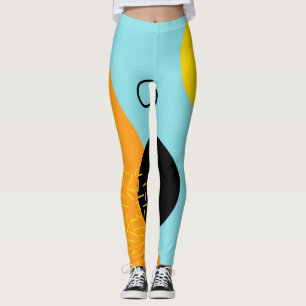 Memphis, hipster, trendy, cool illustration art leggings