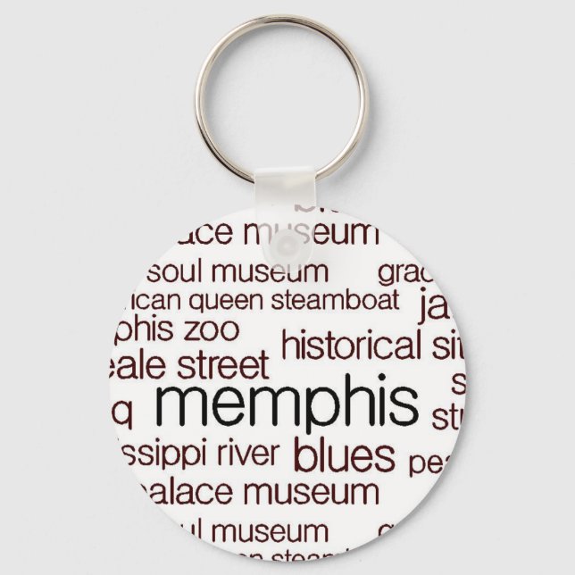 Memphis in Brown Keychain (Front)