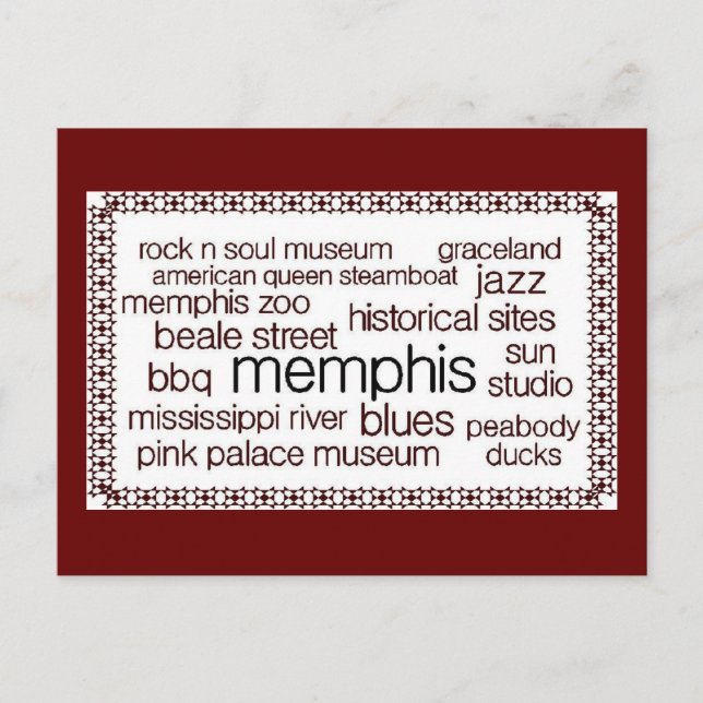 Memphis in Brown Postcard (Front)
