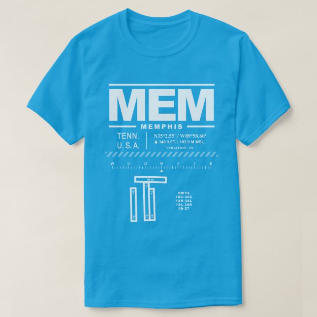 Memphis International Airport MEM T-Shirt (Design Front)