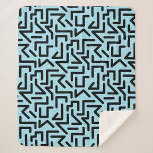 Memphis Labyrinth Sherpa Blanket