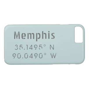 Memphis Latitude Longitude iPhone 8/7 Case
