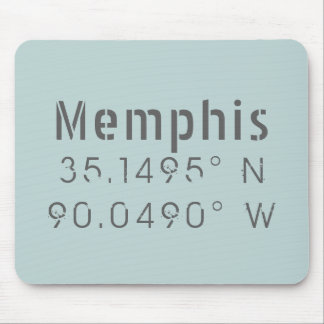Memphis Latitude Longitude Mouse Pad