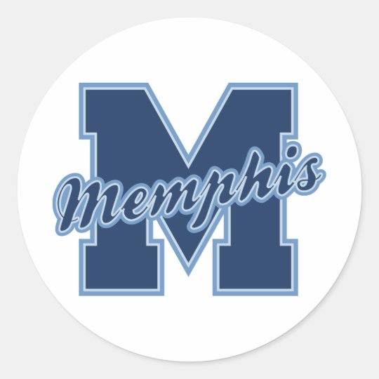 Memphis Letter Classic Round Sticker