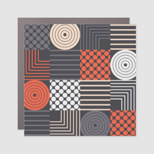 Memphis Magic: Geometric Banner Fun Car Magnet