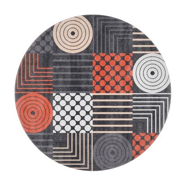 Memphis Magic: Geometric Banner Fun Cutting Board (Front)