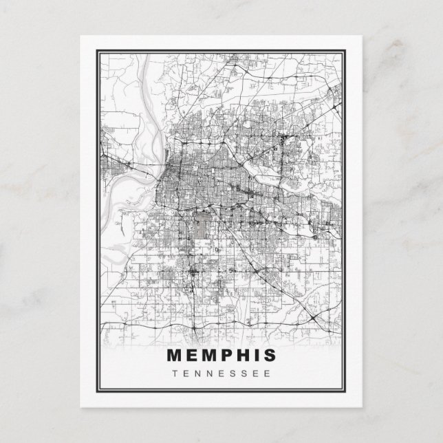 Memphis Map Postcard (Front)