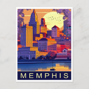 Memphis, Mississippi River, Travel Postcard