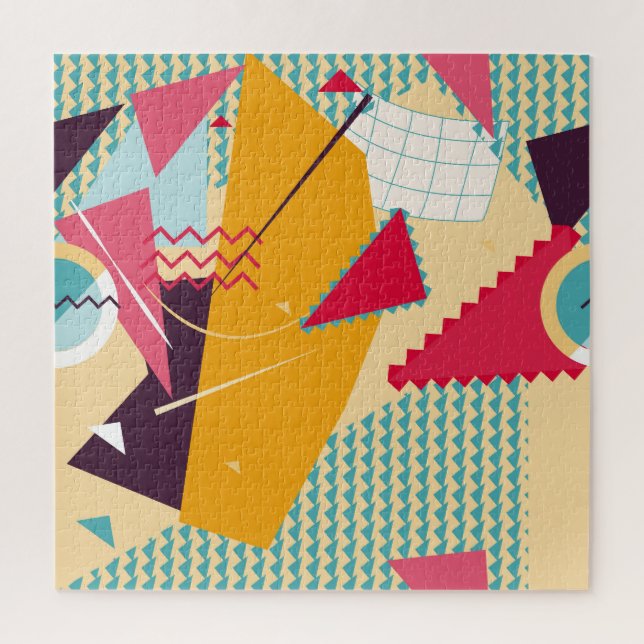 Memphis Mood: Retro Geometric Trend Jigsaw Puzzle (Vertical)