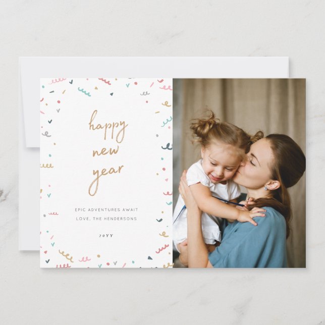 Memphis New Year's Photo Card (Front)