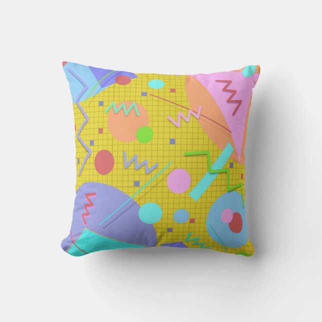 Memphis No. 43 Throw Pillow (Front)