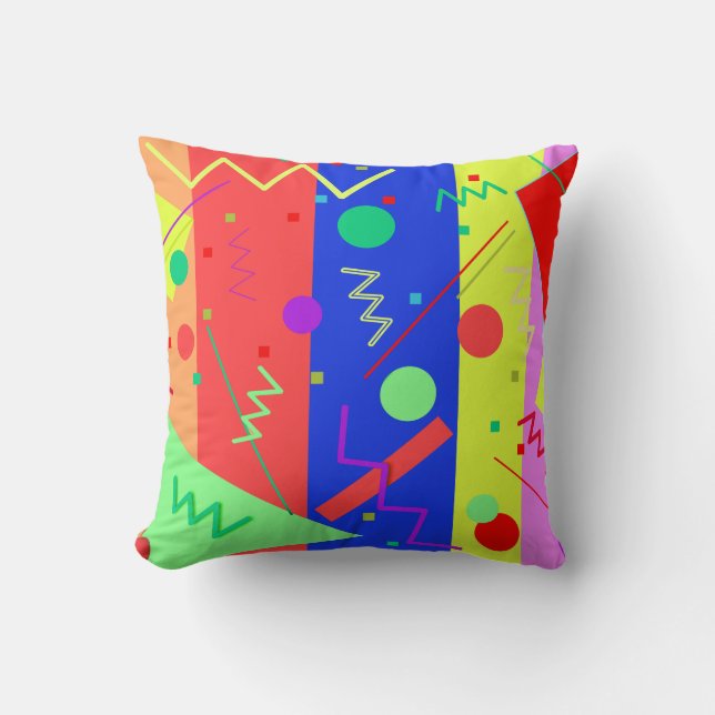 Memphis No. 53 Throw Pillow (Front)