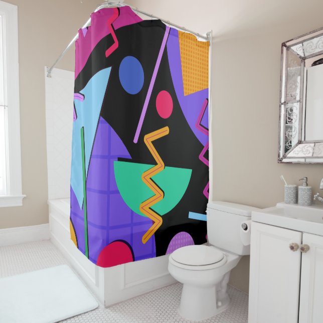 Memphis No. 9-4 Shower Curtain (In Situ)