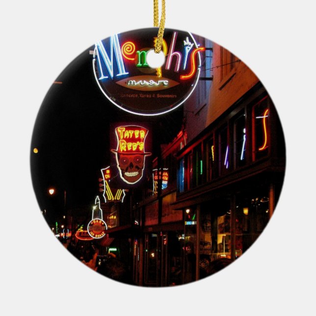 Memphis On The Tree Ceramic Ornament (Front)