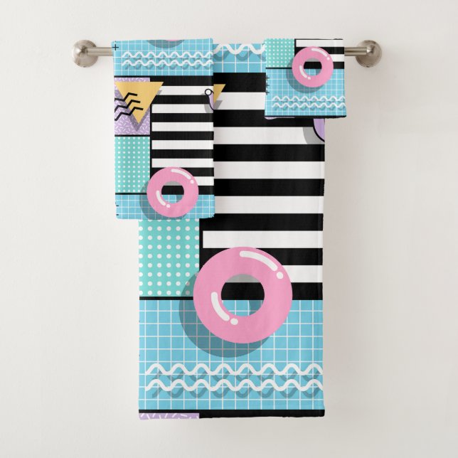 Memphis Party Bath Towel Set (Insitu)