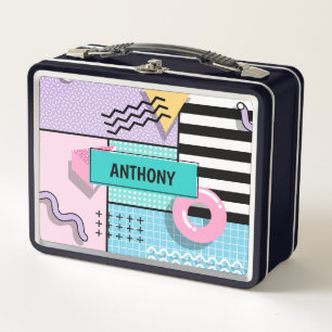 Memphis Party Metal Lunch Box