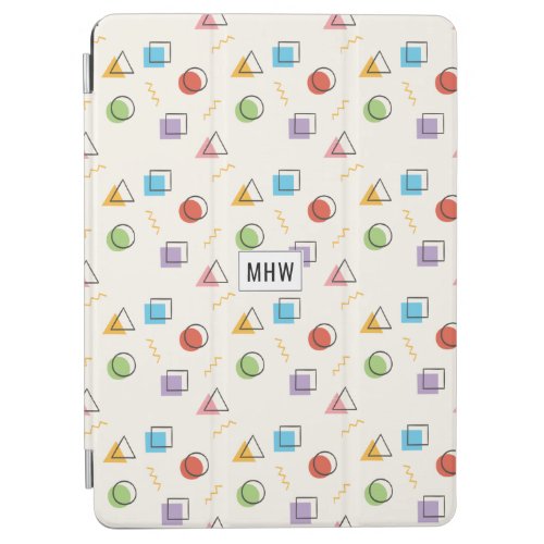 Memphis Pattern custom monogram device covers