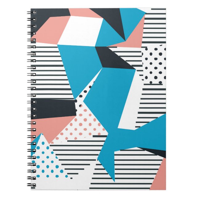Memphis Pattern: Minimalist Abstract Trend Notebook (Front)