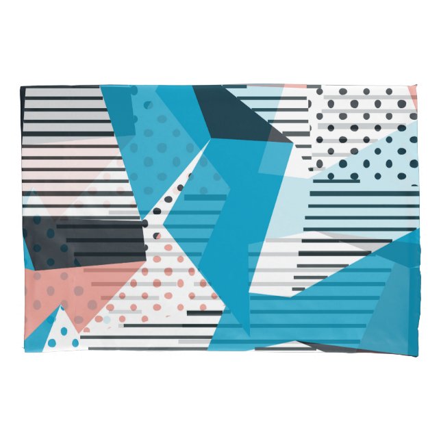Memphis Pattern: Minimalist Abstract Trend Pillow Case (Front)