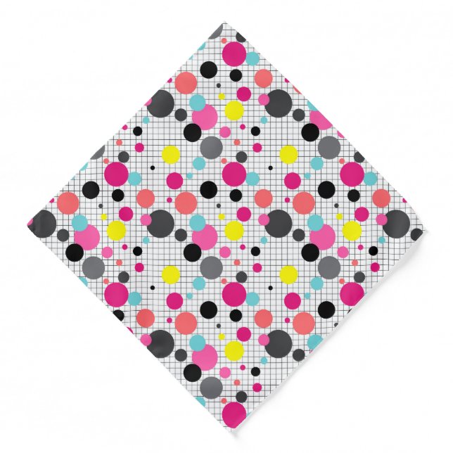 Memphis polka dots  bandana (Front)