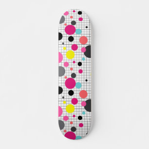 Memphis polka dots skateboard