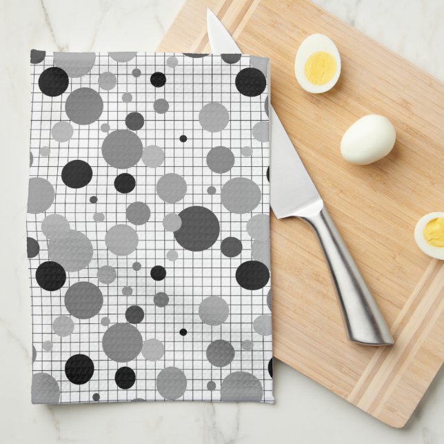 Memphis polka dots socks kitchen towel (Quarter Fold)