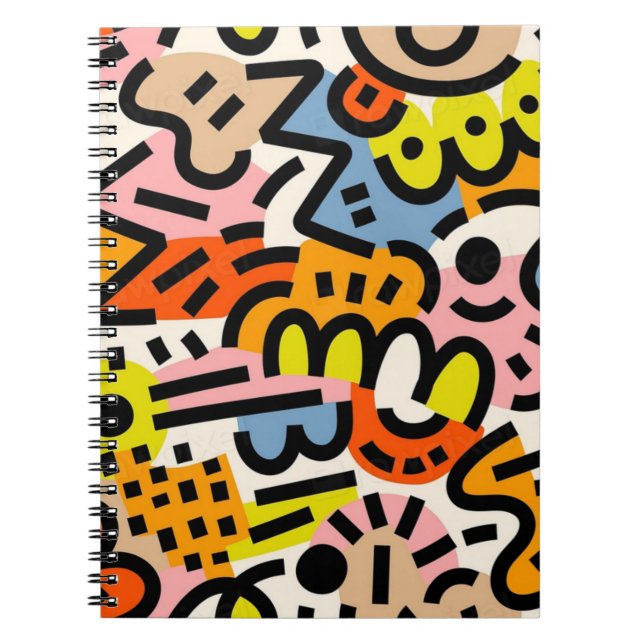 Memphis seamless pattern notebook (Front)