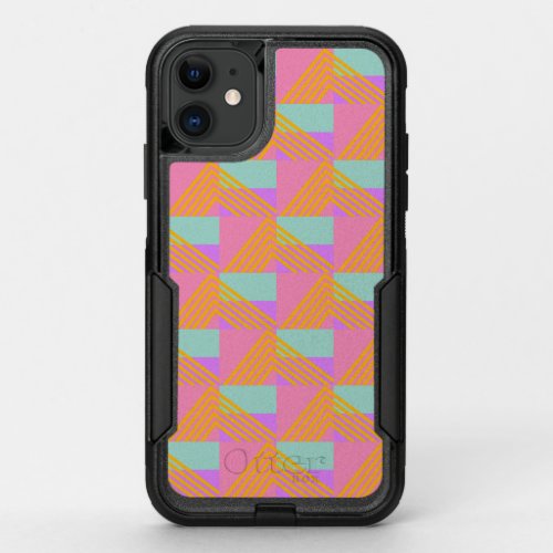 Memphis Style 90s Throwback Colorful Pattern OtterBox Commuter iPhone 11 Case