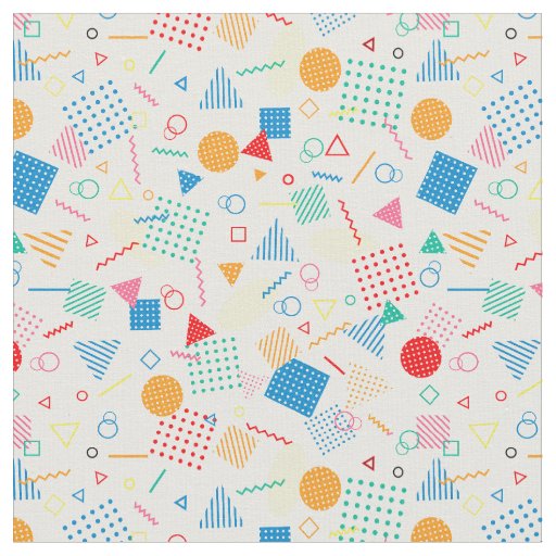 Memphis Style (Color) Fabric
