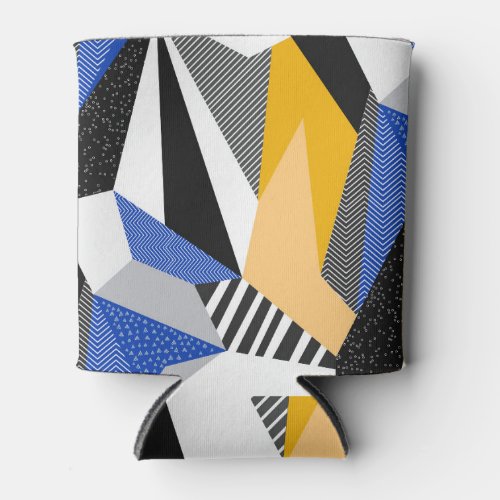 Memphis Style Creative Geometric Collage Can Cooler