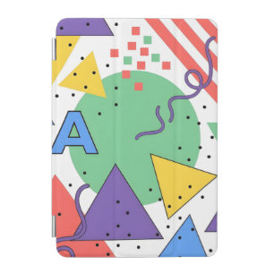 Memphis Style iPad Case Dopamine Decor Bold Geome