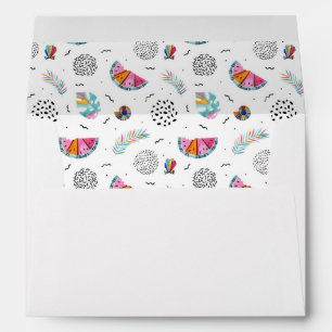 Memphis Style Tropical Summer Pattern Envelope