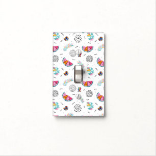 Memphis Style Tropical Summer Pattern Light Switch Cover