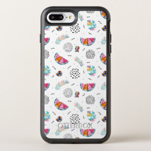 Memphis Style Tropical Summer Pattern OtterBox Symmetry iPhone 8 Plus/7 Plus Case