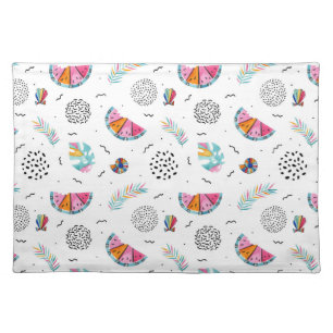 Memphis Style Tropical Summer Pattern Placemat