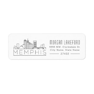 Memphis Stylized Skyline   Label