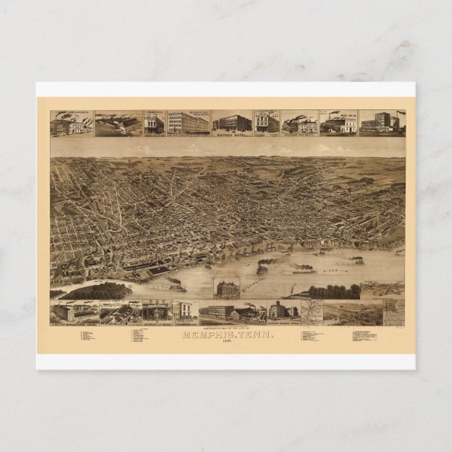 Memphis Tennessee 1887 Postcard (Front)