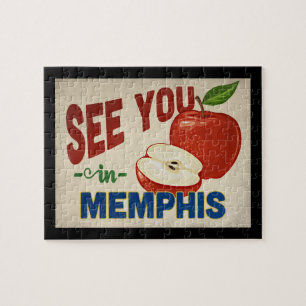 Memphis Tennessee Apple - Vintage Travel Jigsaw Puzzle