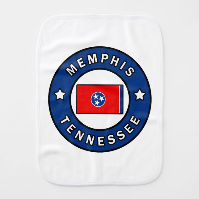 Memphis Tennessee Baby Burp Cloth (Front)