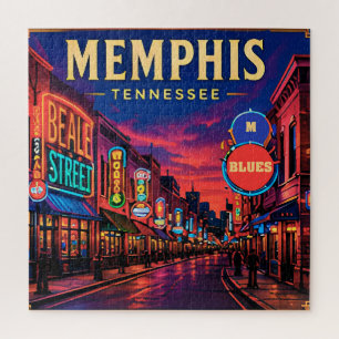 🎸 Memphis Tennessee Beale Street Views Jigsaw Puzzle