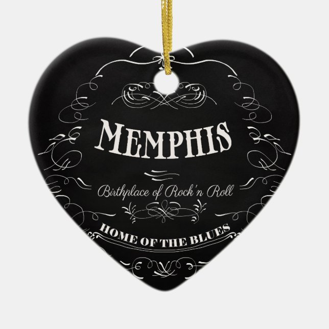 Memphis, Tennessee - City with Soul Ceramic Ornament (Front)